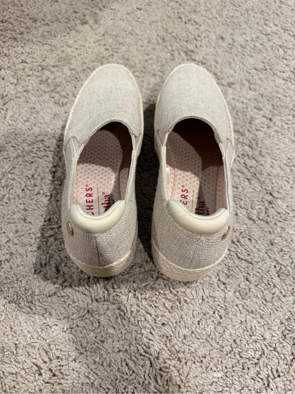 Skechers Women's Slip-On Espadrille Sneakers in Light Beige